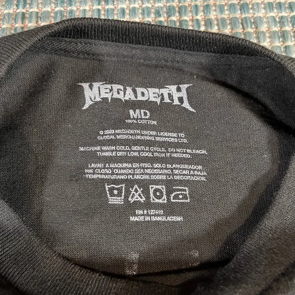 MegaDeth Crush The World‎ Tour 2023 T Shirt Black Men’s Sz M New - Picture 5 of 6